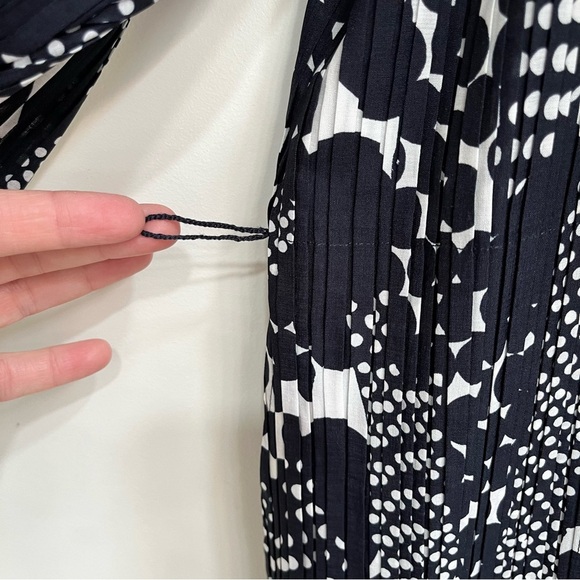 Chico's Travelers Textured Crinkle Trench Cardigan Jacket Blue White $118 - Picture 8 of 10